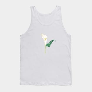 one white calla lily watercolor Tank Top